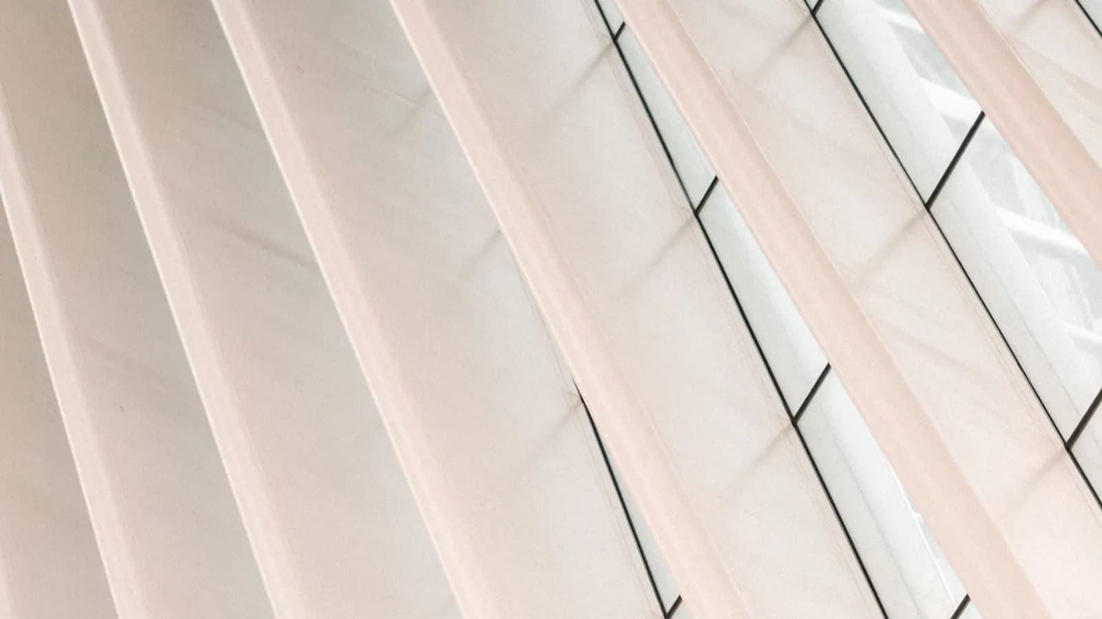 Geometric glass ceiling seen from below